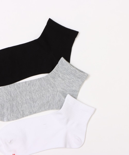 HANES(ヘインズ)の「【Hanes/ヘインズ】レディース 【3足組】ショートレングスソックス【ノンパイル】(ソックス/靴下・レディース・その他・SMALL)」の3枚目の写真