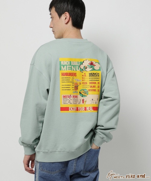 niko and...（ニコアンド）の「【Ryu Ambe】コラボプルオーバー（スウェット・メンズ・ライトグリーン/オフホワイト/チャコール・MEDIUM/LARGE）」の19枚目の写真