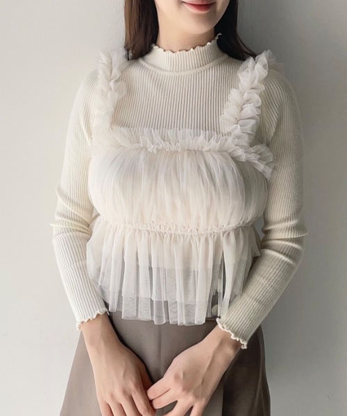 nomae リボンキャミセットトップス （リボンキャミセット