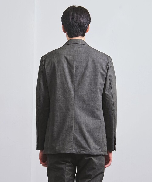 ジャケット テーラードジャケット ハウンドトゥース プリント 2ボタンジャケット COZY -ウォッシャブル・ストレッチ・撥水-