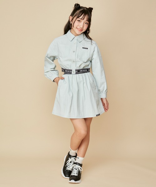 JENNI love（ジェニィラブ）の「【セットアップ対応】ジャガードロゴゴムショートシャツ（シャツ/ブラウス・キッズ・ラベンダー/ミント・130cm/140cm/150cm/160cm）」の9枚目の写真