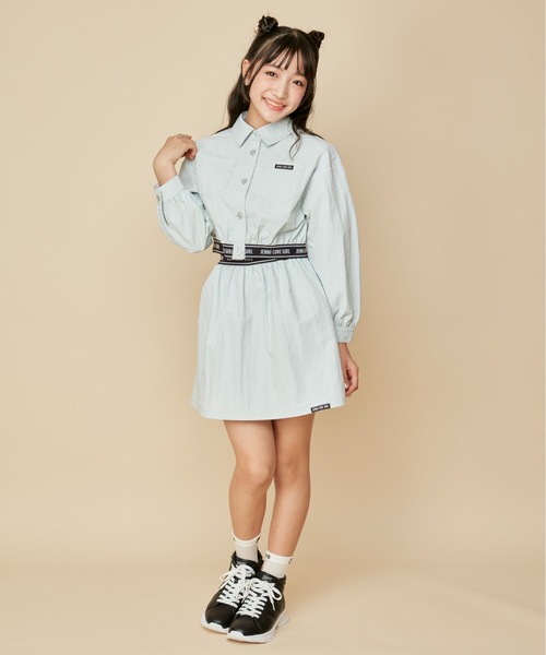 JENNI love（ジェニィラブ）の「【セットアップ対応】ジャガードロゴゴムショートシャツ（シャツ/ブラウス・キッズ・ラベンダー/ミント・130cm/140cm/150cm/160cm）」の10枚目の写真