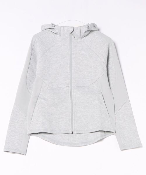 PUMA(プーマ)の「PUMA プーマ ウィメンズ エヴォストライプ フーデッドジャケット(パーカー・レディース・ライトグレー/ブラック・X-LARGE/LARGE/MEDIUM/SMALL)」の5枚目の写真