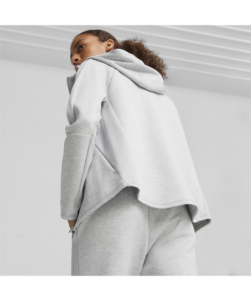 PUMA(プーマ)の「PUMA プーマ ウィメンズ エヴォストライプ フーデッドジャケット(パーカー・レディース・ライトグレー/ブラック・X-LARGE/LARGE/MEDIUM/SMALL)」の11枚目の写真