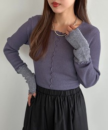 2WAY袖ラメ切り替えニット【ZOZOTOWN限定アイテム】