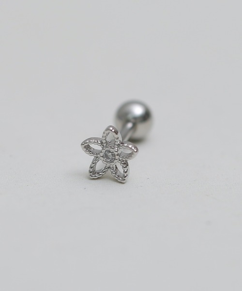 Peony(ピオニー)の「【Peony/ピオニー】/サージカルステンレス316L ビジューフラワースタッドピアス(ピアス(片耳用)・レディース・ゴールド/ピンクゴールド/シルバー・FREE)」の1枚目の写真