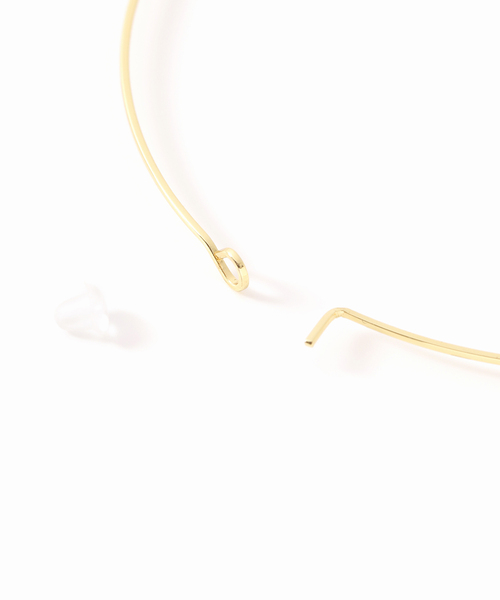 U by SPICK&SPAN（ユーバイスピックアンドスパン）の「【LUV AJ/ラヴエージェイ】 THE CAPRI WIRE HOOPS（ピアス（両耳用）・レディース・ゴールド/シルバー・FREE）」の9枚目の写真