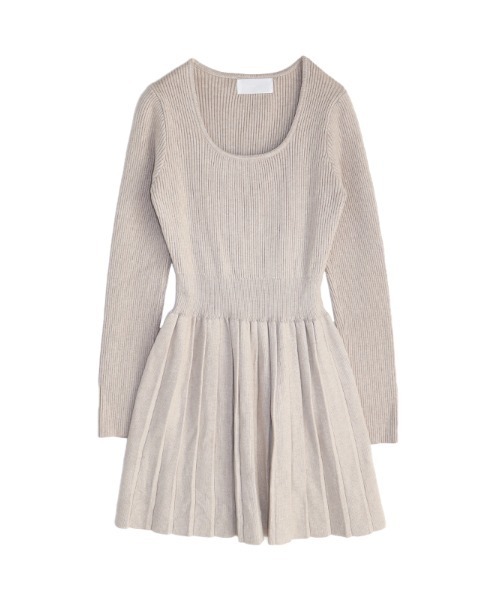 ACYM（アシーム）の「Pleats knit mini ワンピース（ワンピース・レディース・ベージュ/アイボリー・FREE）」の16枚目の写真