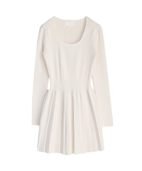 ACYM（アシーム）の「Pleats knit mini ワンピース（ワンピース・レディース・ベージュ/アイボリー・FREE）」の15枚目の写真