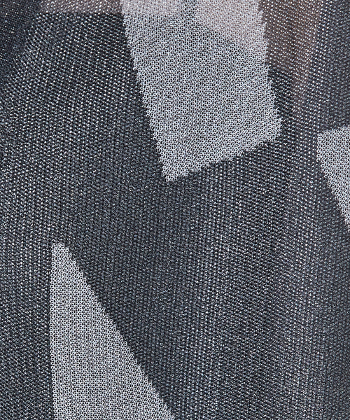 NOMINE（ノミネ）の「ジオメトリック柄 シアー カーディガン（カーディガン/ボレロ・レディース・ライトグレー/ブラウン/ブラック・フリー）」の14枚目の写真