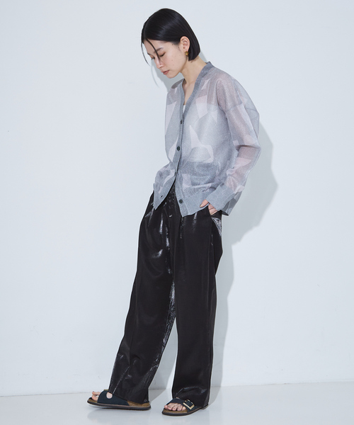 NOMINE（ノミネ）の「ジオメトリック柄 シアー カーディガン（カーディガン/ボレロ・レディース・ライトグレー/ブラウン/ブラック・フリー）」の16枚目の写真