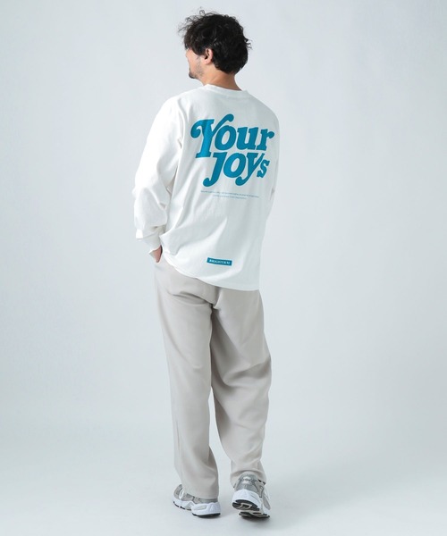 BAYFLOW（ベイフロー）の「SNOWバックプリント長袖Tシャツ（Tシャツ/カットソー・メンズ・レッド/オフホワイト/チャコール/ブルー・SMALL/MEDIUM/LARGE）」の7枚目の写真