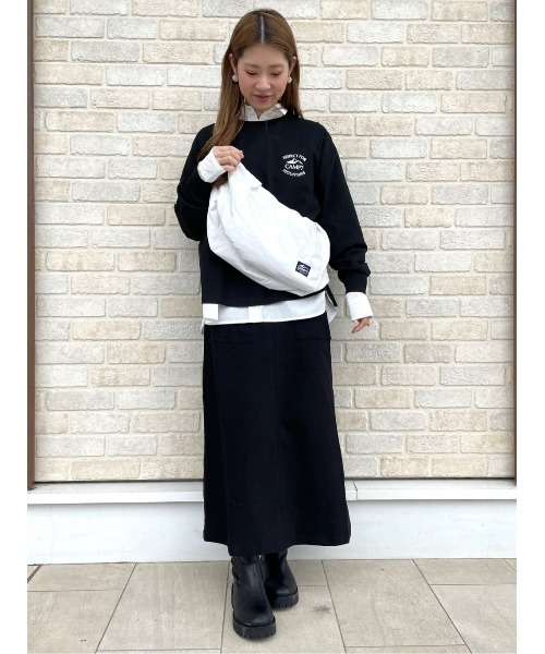 CAMP7（キャンプセブン）の「【CAMP7】ポリエステルビッグショルダーバッグ（ショルダーバッグ・レディース・ブラック/ホワイト・ONE SIZE）」の7枚目の写真