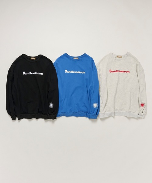 sandlessmoon(サンドレスムーン)の「logo オーバーサイズスウェット(スウェット・レディース・オートミール/ブルー/ブラック・FREE)」の18枚目の写真