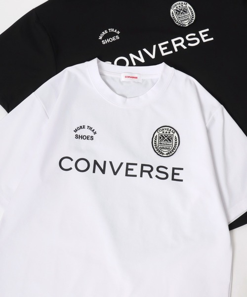 【接触冷感／吸水速乾】コンパクトスムースビーズ刺繍ロゴＴシャツ CONVERSE tシャツ CONVERSE/コンバース 接触冷感/UVカット/吸水