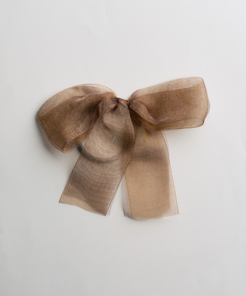 VATSURICA（バツリカ）の「【全色再入荷】〈VATSURICA〉オーガンジー ダブル リボン ヘアゴム（ヘアゴム・レディース・ピンク/ブラック/カーキ・FREE）」の6枚目の写真