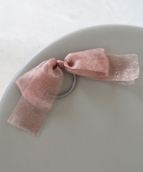 VATSURICA（バツリカ）の「【全色再入荷】〈VATSURICA〉オーガンジー ダブル リボン ヘアゴム（ヘアゴム・レディース・ピンク/ブラック/カーキ・FREE）」の7枚目の写真