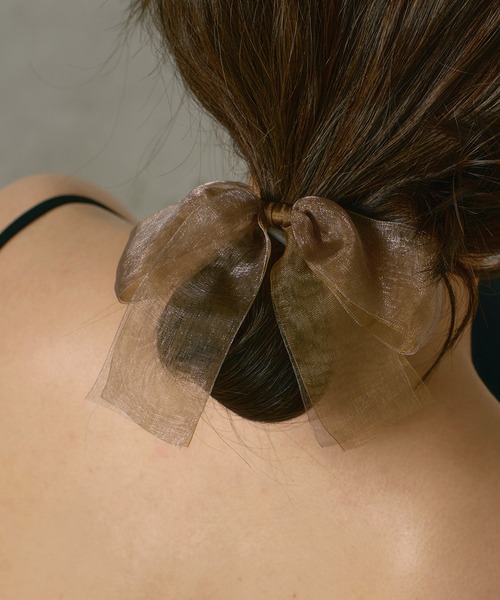 VATSURICA（バツリカ）の「【全色再入荷】〈VATSURICA〉オーガンジー ダブル リボン ヘアゴム（ヘアゴム・レディース・ピンク/ブラック/カーキ・FREE）」の20枚目の写真