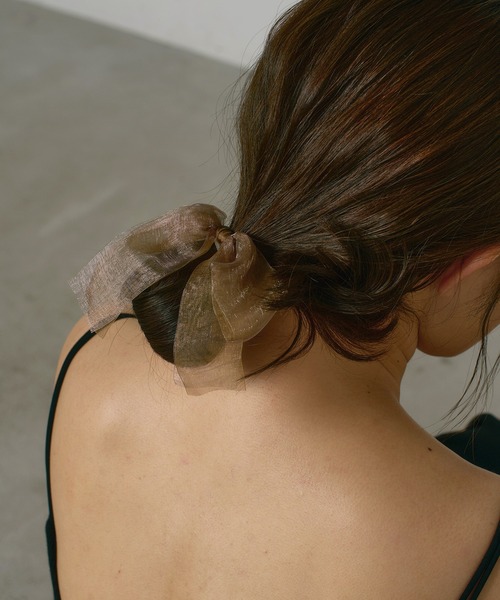 VATSURICA（バツリカ）の「【全色再入荷】〈VATSURICA〉オーガンジー ダブル リボン ヘアゴム（ヘアゴム・レディース・ピンク/ブラック/カーキ・FREE）」の18枚目の写真