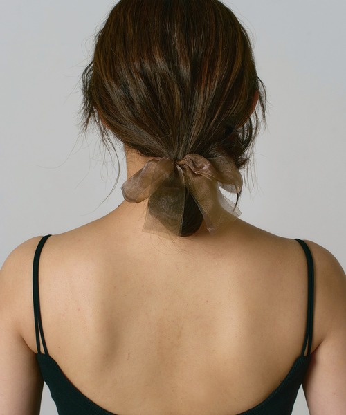 VATSURICA（バツリカ）の「【全色再入荷】〈VATSURICA〉オーガンジー ダブル リボン ヘアゴム（ヘアゴム・レディース・ピンク/ブラック/カーキ・FREE）」の21枚目の写真