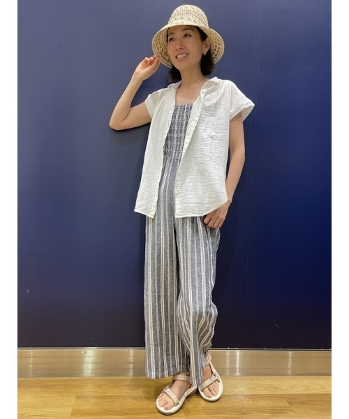 GAP（ギャップ）の「リネン混 スモッキングギャザー ジャンプ