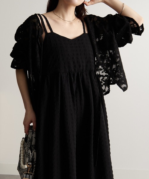 セール】ポコポコ素材フレアーキャミワンピース（ワンピース）｜RANAN