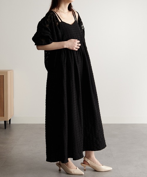 セール】ポコポコ素材フレアーキャミワンピース（ワンピース）｜RANAN