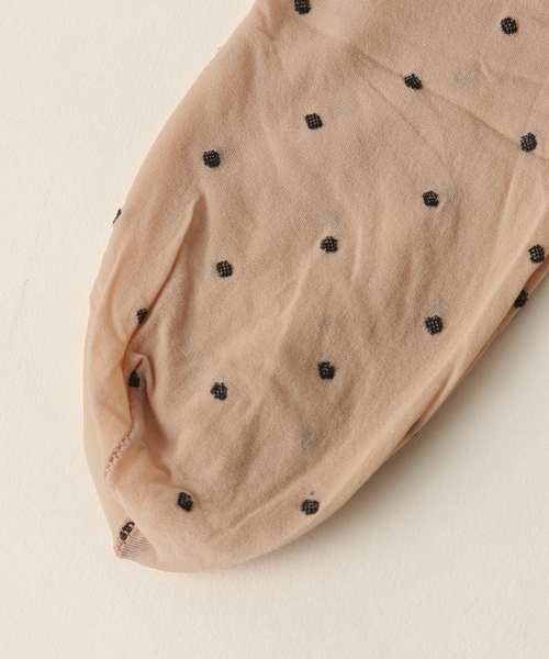 EDIT. FOR LULU（エディットフォールル）の「【Pierre Mantoux/ピエールマントゥー】ドットハイソックス（ソックス/靴下・レディース・ベージュ・FREE）」の5枚目の写真