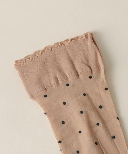 EDIT. FOR LULU（エディットフォールル）の「【Pierre Mantoux/ピエールマントゥー】ドットハイソックス（ソックス/靴下・レディース・ベージュ・FREE）」の6枚目の写真