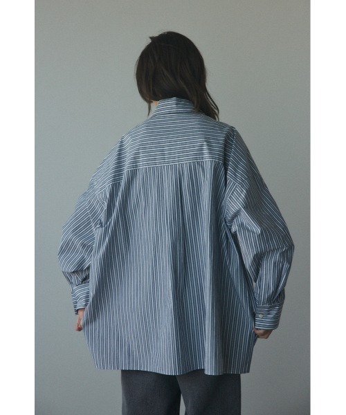 BLACK BY MOUSSY OVER SIZE SHIRT ストライプ BLACK BY MOUSSY | over size color shirt (シャツ・ブラウス