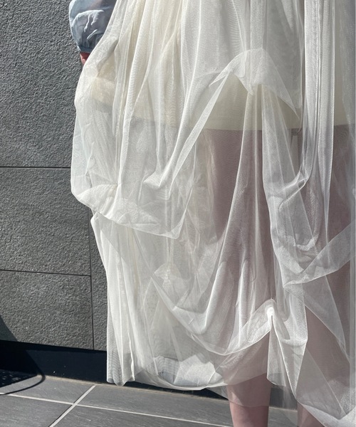 one way（ワンウェイ）の「ボリュームチュールスカート（スカート・レディース・ホワイト/アイボリー/ブラック・FREE）」の13枚目の写真