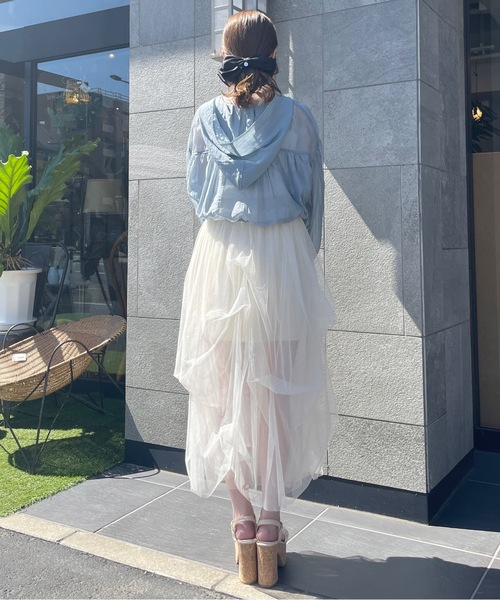 one way（ワンウェイ）の「ボリュームチュールスカート（スカート・レディース・ホワイト/アイボリー/ブラック・FREE）」の12枚目の写真