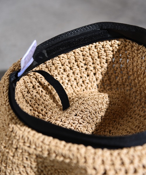 CALIFORNIA OUTFITTERS（カリフォルニア アウトフィッターズ）の「1-3C11 手編み つば広 ペーパーハット ワイドブリム UV対策（ハット・レディース・アイボリー/モカ/ブラック/ベージュ・FREE）」の20枚目の写真