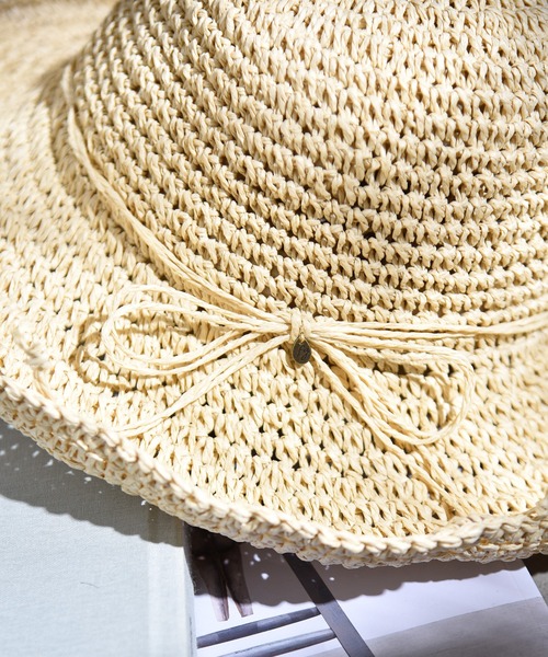 CALIFORNIA OUTFITTERS（カリフォルニア アウトフィッターズ）の「1-3C11 手編み つば広 ペーパーハット ワイドブリム UV対策（ハット・レディース・アイボリー/モカ/ブラック/ベージュ・FREE）」の14枚目の写真