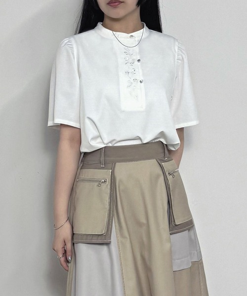 NICOLE CLUB（ニコル クラブ）の「カンフー風フラワー刺繍