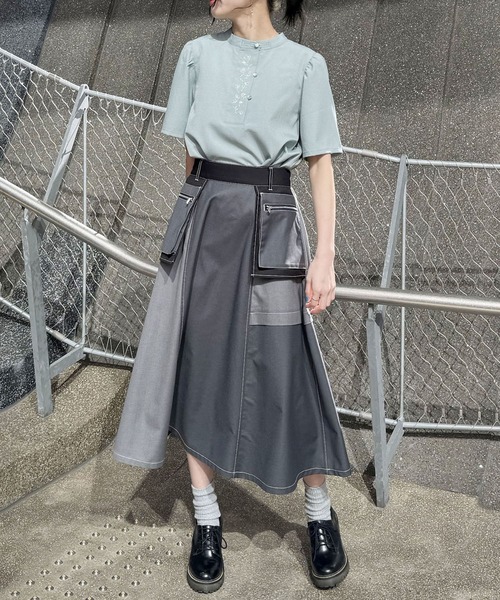 NICOLE CLUB（ニコル クラブ）の「カンフー風フラワー刺繍