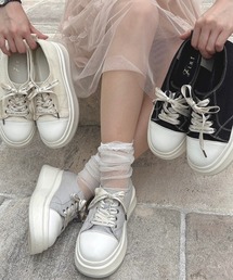 ロゴリボンプラットフォームスニーカー/fint　フィント