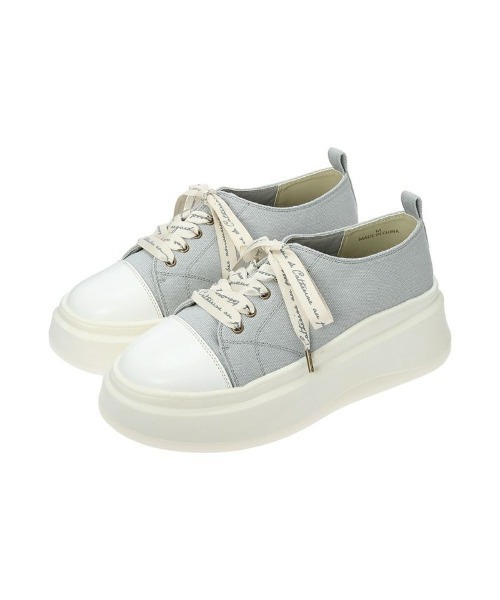 F i.n.t(フィント)の「ロゴリボンプラットフォームスニーカー/fint フィント(スニーカー・レディース・ライトグレー/ブラック/アイボリー・S/M/L)」の11枚目の写真