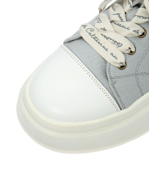 F i.n.t(フィント)の「ロゴリボンプラットフォームスニーカー/fint フィント(スニーカー・レディース・ライトグレー/ブラック/アイボリー・S/M/L)」の15枚目の写真