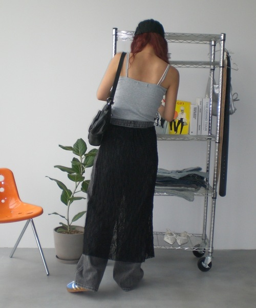 SHAGGIE（シャギー）の「レース付きロゴキャミソールトップス（キャミソール・レディース・ホワイト/グレー・FREE）」の19枚目の写真