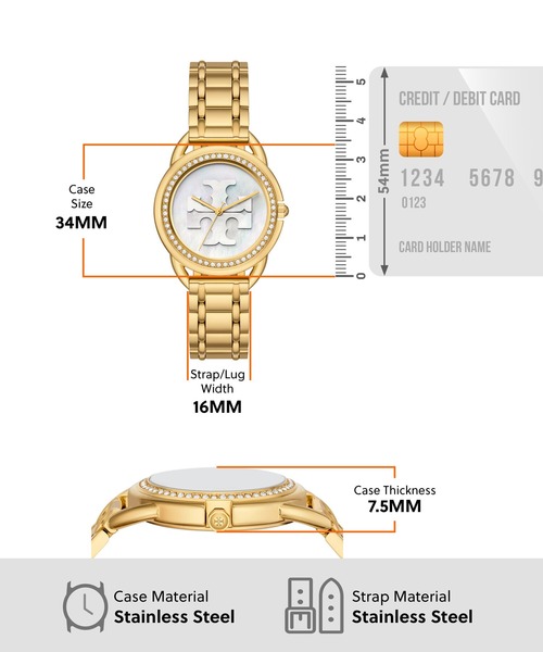 TORY BURCH（トリーバーチ）の「トリーバーチ 腕時計 レディース アナログ ステンレス TBW7230（アナログ腕時計・レディース・GOLD・FREE）」の6枚目の写真