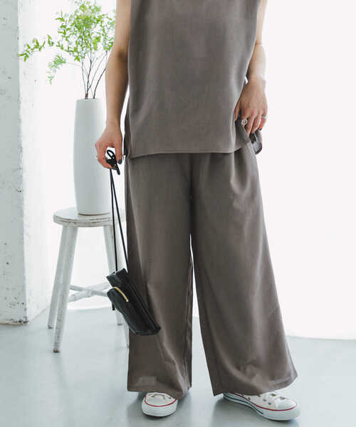 ITEMS URBANRESEARCH（アイテムズ アーバンリサーチ）の「リネンライクセットアップ（サロペット/オーバーオール・レディース・カーキ/ブラック/ベージュ・FREE）」の11枚目の写真