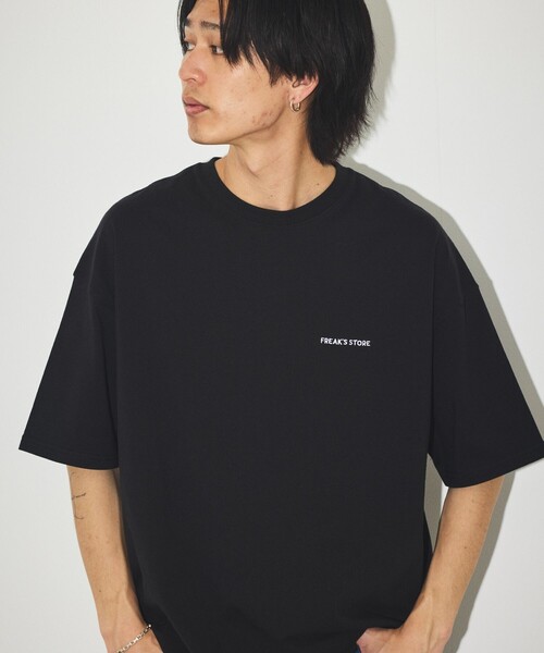 ロゴ刺繍入り リラックス フィット コットンジャージー Tシャツ GYMPHLEX/ジムフレックス] コットンジャージー ワンポイントロゴ