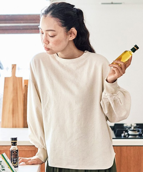 and myera(アンド マイラ)の「and myera 布はくの長袖Tトップス(その他トップス・レディース・ライトベージュ/ブラック/ホワイト・LARGE/X-LARGE)」の3枚目の写真