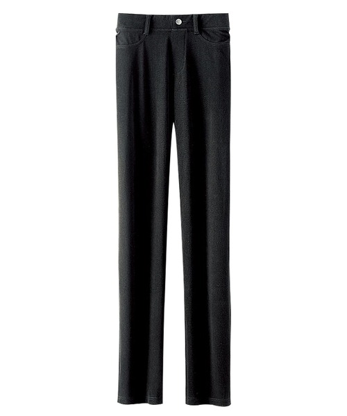 BELLUNA PLUS（ベルーナ）の「ラクラク！ひんやりニットデニムパンツ７３（デニムパンツ・レディース・インディゴブルー/ブルー/オフホワイト/ブラック・SMALL/MEDIUM/LARGE/X-LARGE）」の3枚目の写真