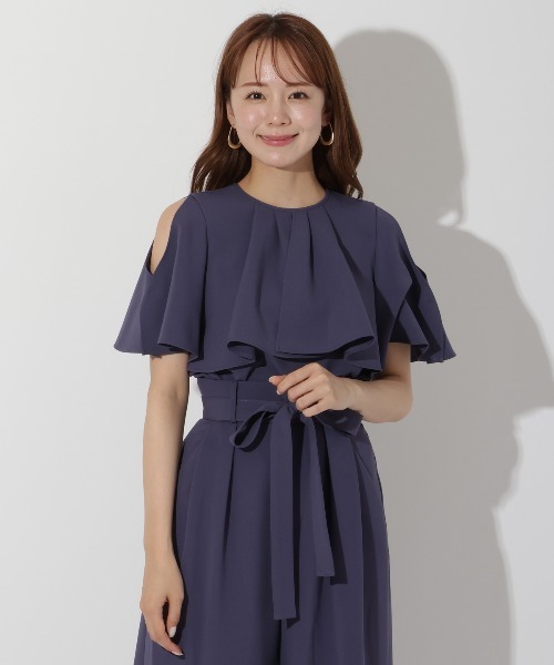 AND COUTURE（アンドクチュール）の「ケープブラウス（シャツ/ブラウス・レディース・ブルー/ブラック/ベージュ・FREE）」の3枚目の写真