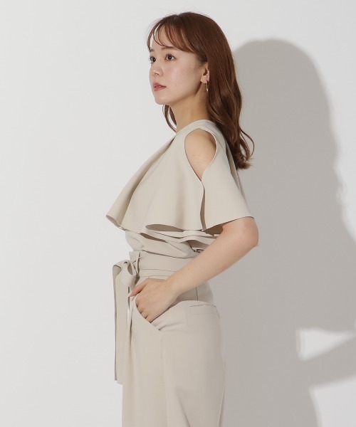 AND COUTURE（アンドクチュール）の「ケープブラウス（シャツ/ブラウス・レディース・ブルー/ブラック/ベージュ・FREE）」の7枚目の写真