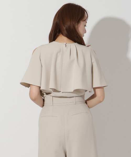 AND COUTURE（アンドクチュール）の「ケープブラウス（シャツ/ブラウス・レディース・ブルー/ブラック/ベージュ・FREE）」の8枚目の写真