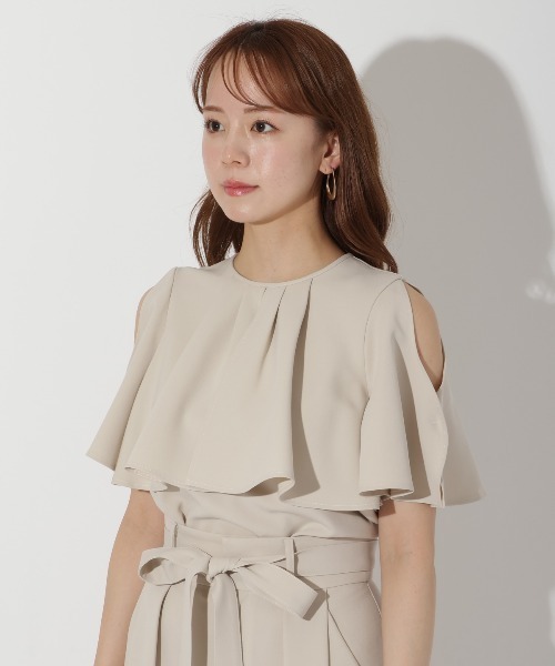 AND COUTURE（アンドクチュール）の「ケープブラウス（シャツ/ブラウス・レディース・ブルー/ブラック/ベージュ・FREE）」の10枚目の写真