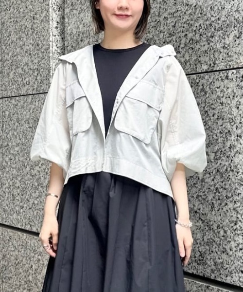 JILL STUART（ジルスチュアート）の「撥水シアーブルゾン（ブルゾン・レディース・グレー/ブラック/ホワイト・FREE）」の3枚目の写真